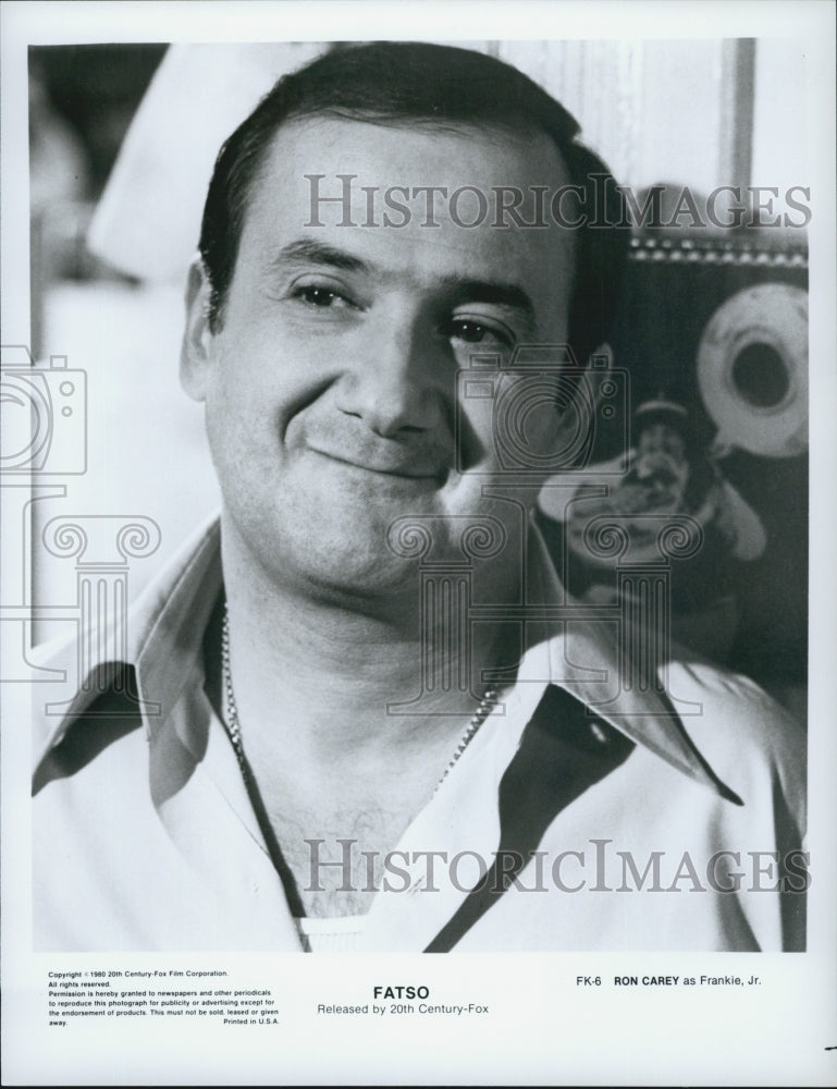 1980 Press Photo Actor Ron Carey in "Fatso" - Historic Images