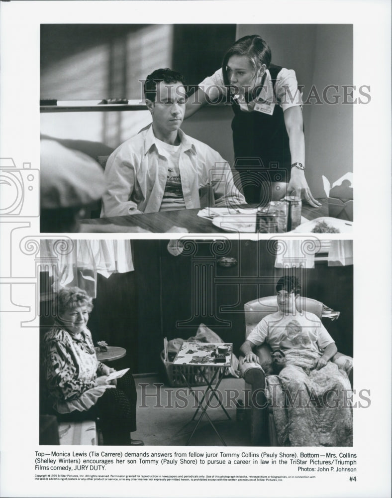 1995 Press Photo Scenes From Comedy Film &quot;Jury Duty&quot; Starring Tia Carrere - Historic Images