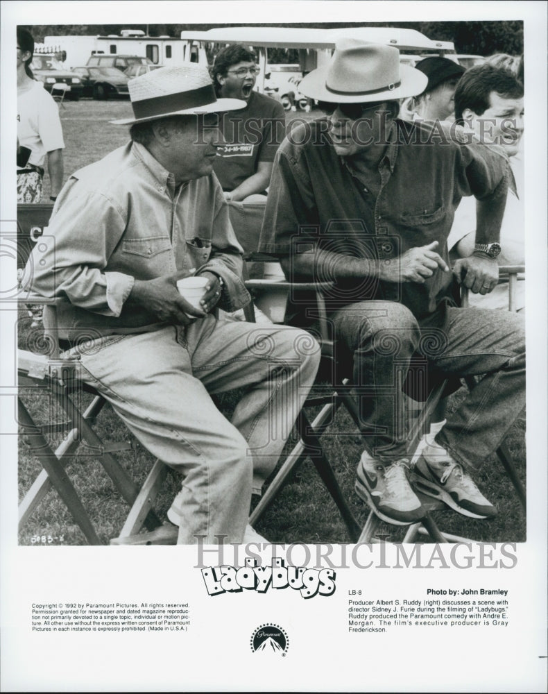 1992 Press Photo "Ladybugs" producer AS Rudy & dir SJ Furie - Historic Images