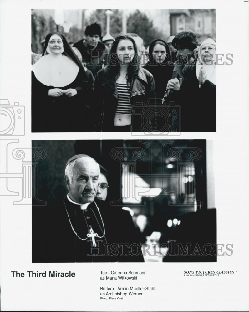 1999 Press Photo Caterina Scorsone, Armin Mueller-Stahl In &quot;The Third Miracle&quot; - Historic Images