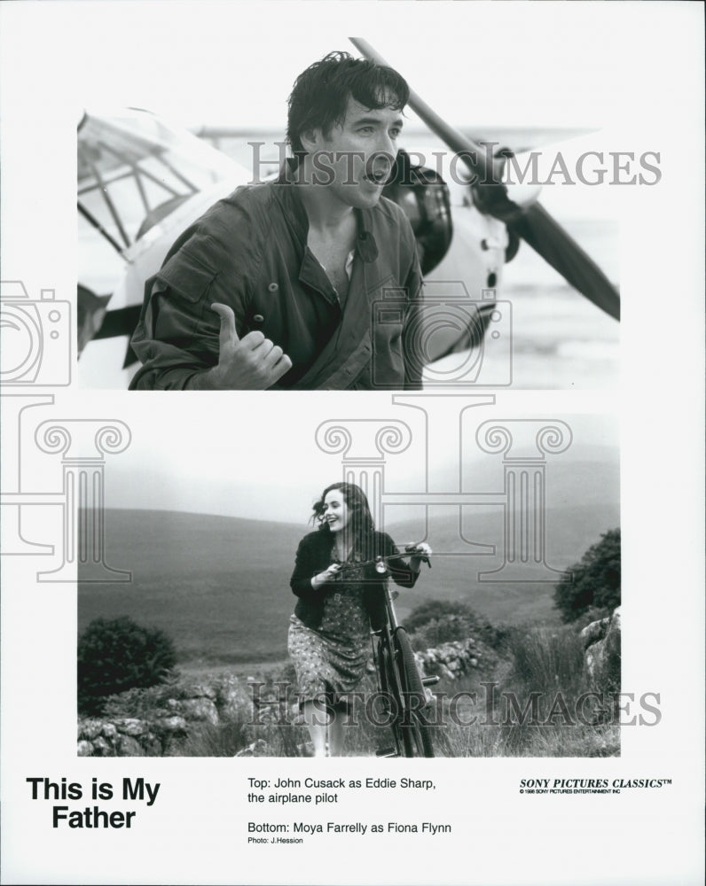 1998 Press Photo Actors John Cusack And Moya Farrelly In &quot;This Is My Father&quot; - Historic Images