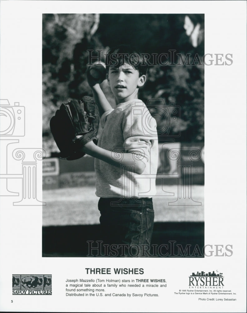 1995 Press Photo Joseph Mazzello stars in "Three Wishes" - Historic Images