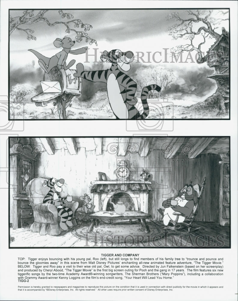 2000 Press Photo "The Tigger Movie" scenes - Historic Images
