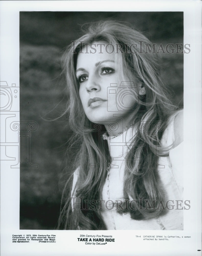 1975 Press Photo "Take A Hard Ride" Catherine Spaak - Historic Images