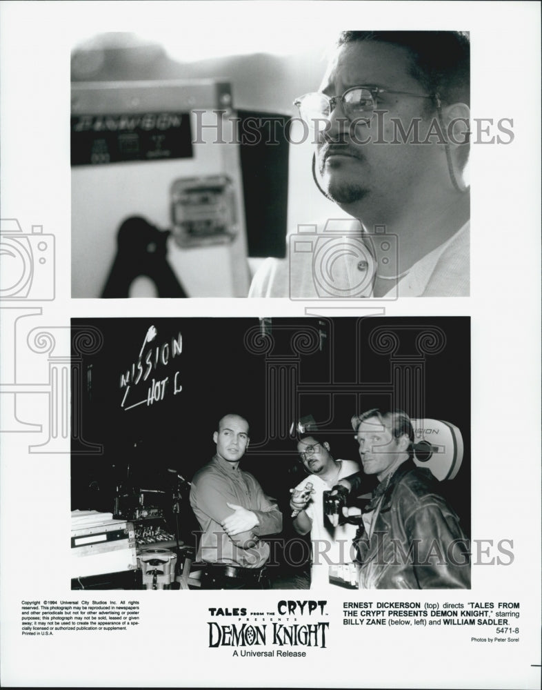 1994 Press Photo Director Ernest Dickerson And Actors Billy Zane, William Sadler - Historic Images