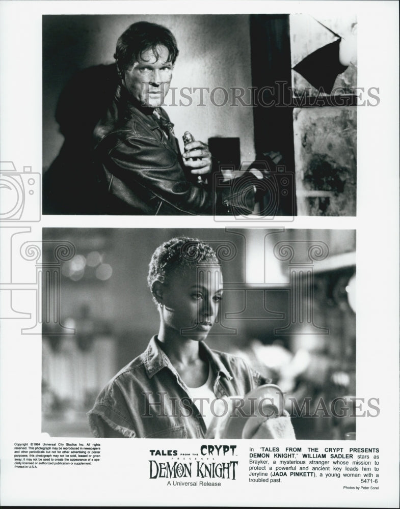 1994 Press Photo Actors William Sadler, Jada Pinkett "Tales From The Crypt" - Historic Images