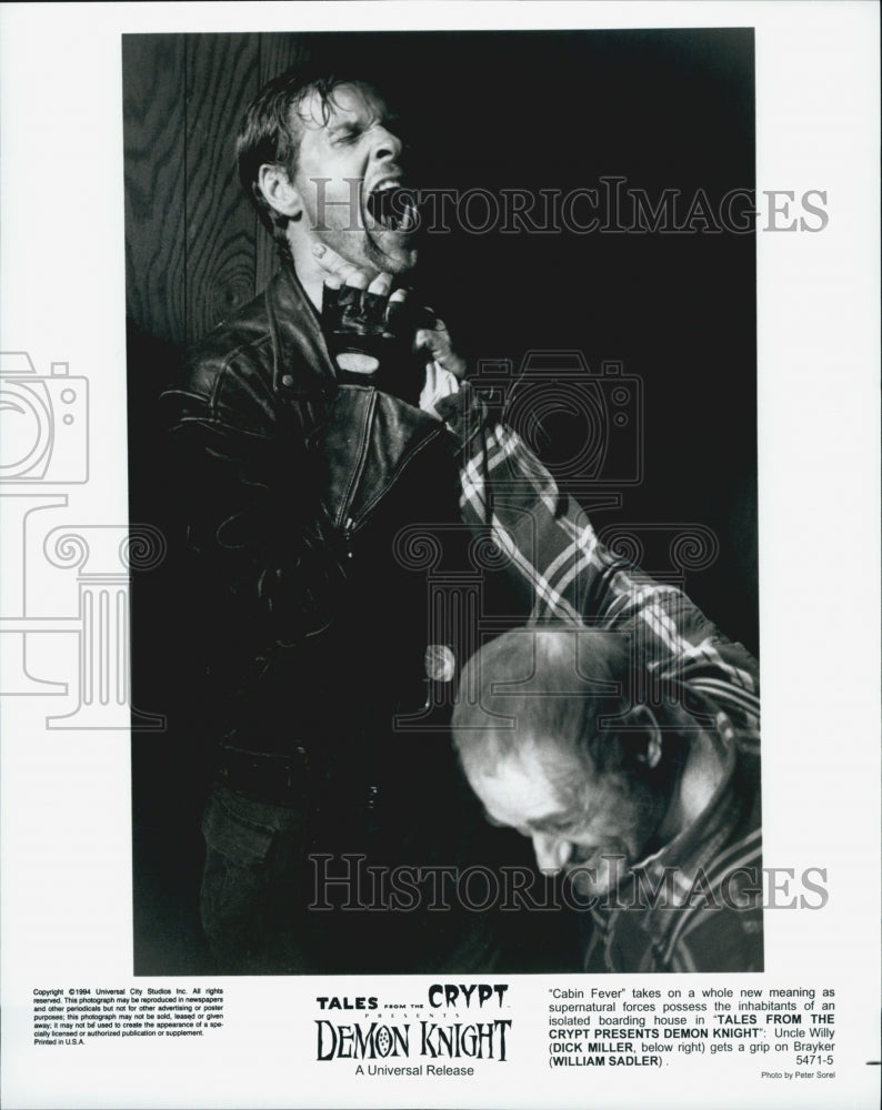 1994 Press Photo Actors Dick Miller and William Sadler in &quot;Demon Knight&quot; - Historic Images