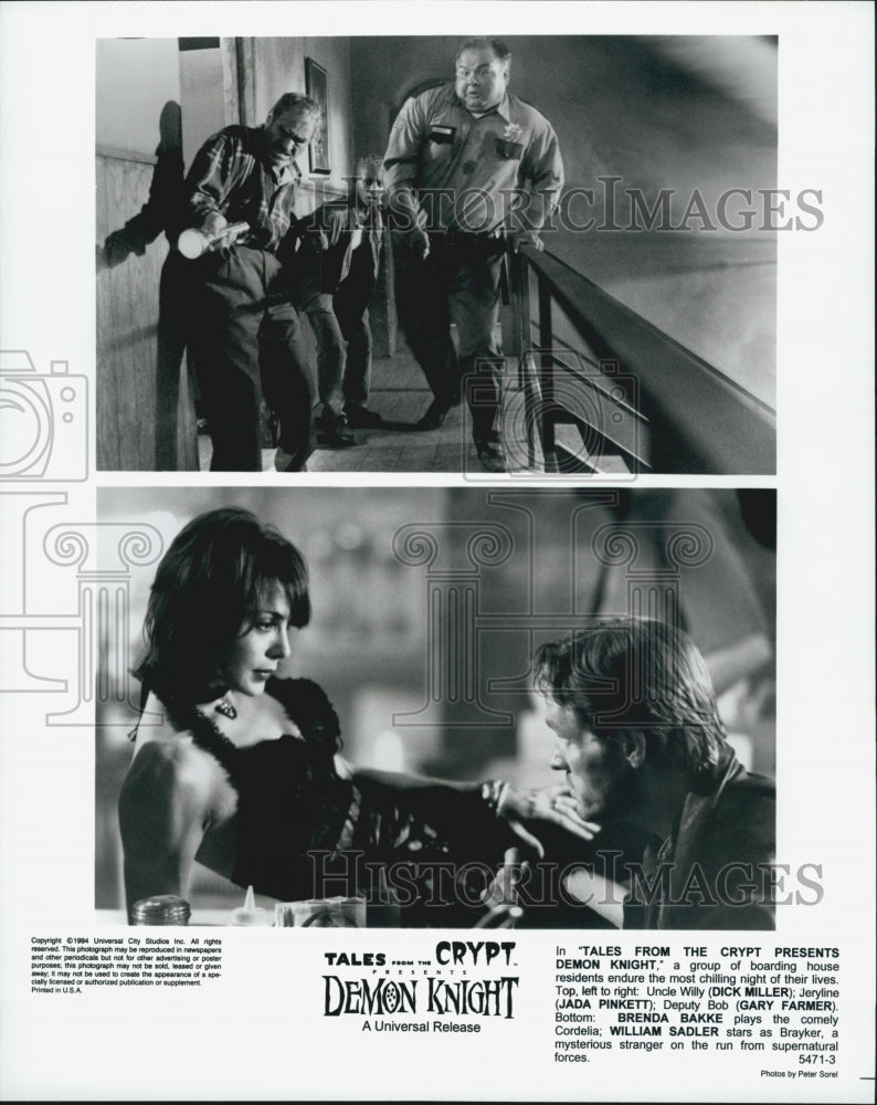 1994 Press Photo Actor Miller Pinkett Framer Bakke Sadler in "Demon Knight" - Historic Images