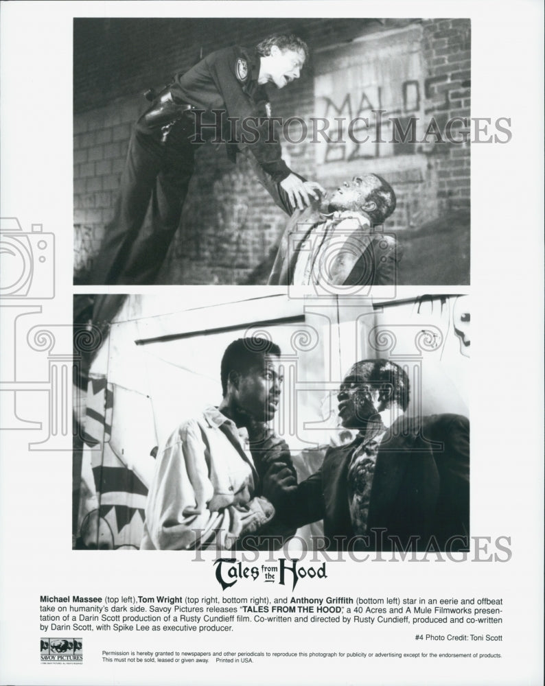 1995 Press Photo Michael Massee &amp; Anthony Griffith in &quot;Tales From The Hood&quot; - Historic Images