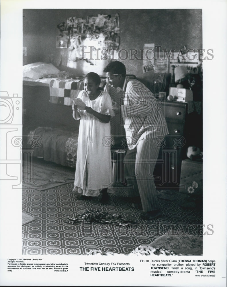 1991 Press Photo Tressa Thomas and Robert Townsend in &quot;The Five Heartbeats&quot; - Historic Images