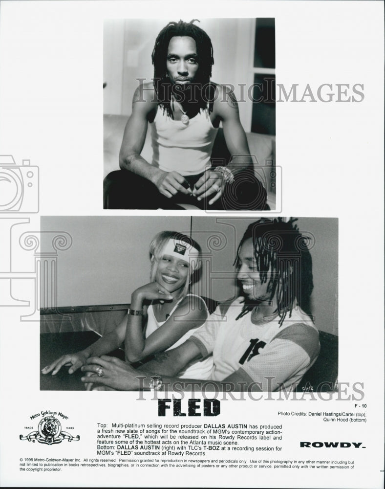 1996 Press Photo "Fled" Film Dallas Austin T-Boz Musician Actor - Historic Images