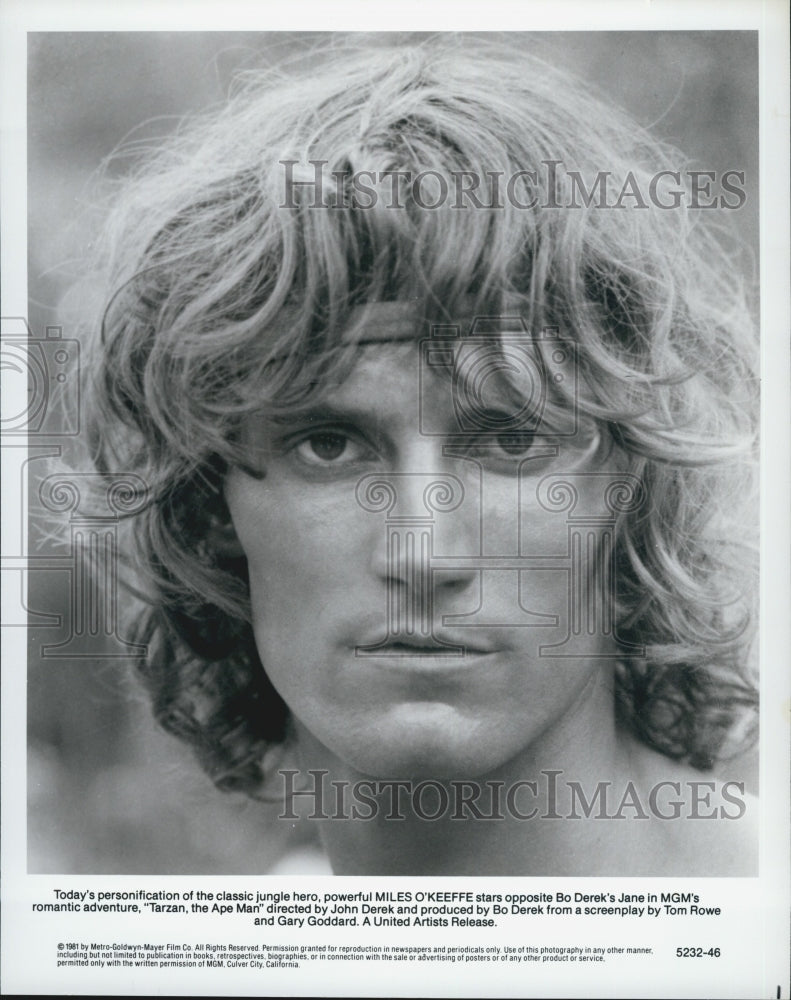 1981 Press Photo "Tarzan The Ape Man" Miles O'Keefe Actor - Historic Images