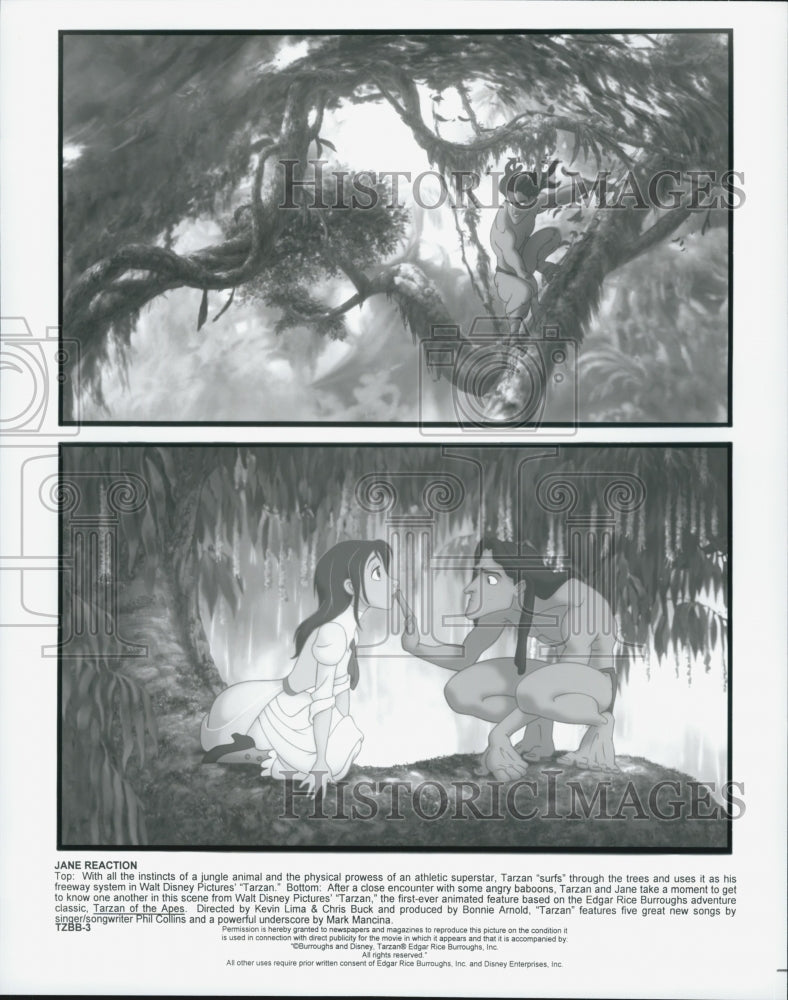 Press Photo Animated Disney Feature &quot;Tarzan&quot; Kevin Lima Chris Buck - Historic Images