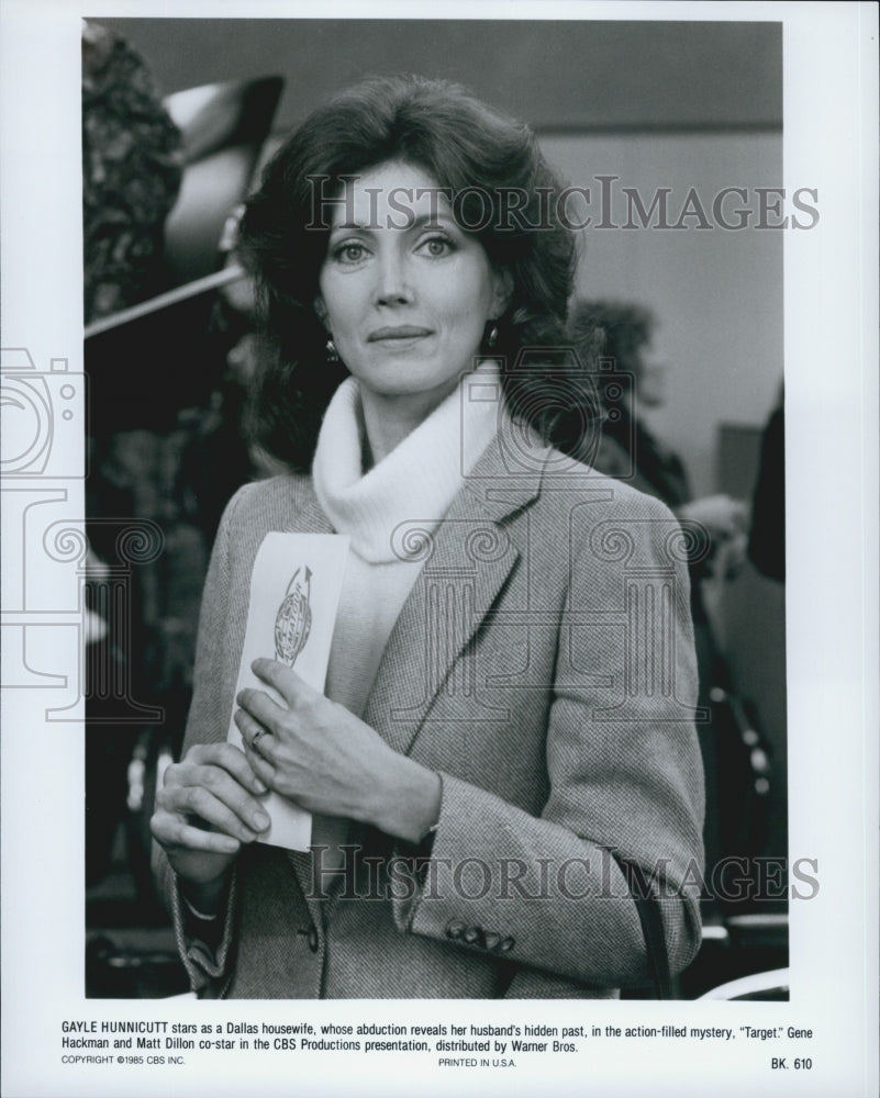 1985 Press Photo Gayle Hunnicutt Actor "Target" Gene Hackman - Historic Images