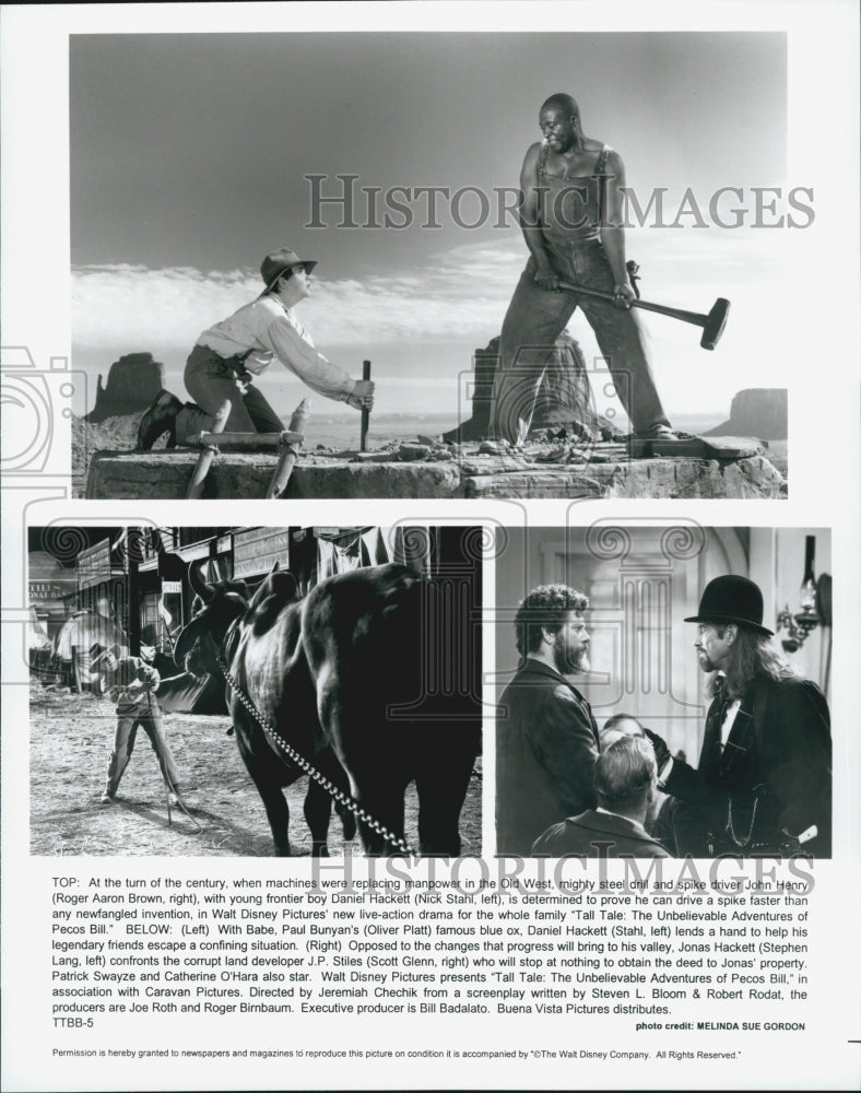 Press Photo &quot;Tall Tale&quot; Film Actors Nick Stahl Oliver Platt Scott Glenn - Historic Images