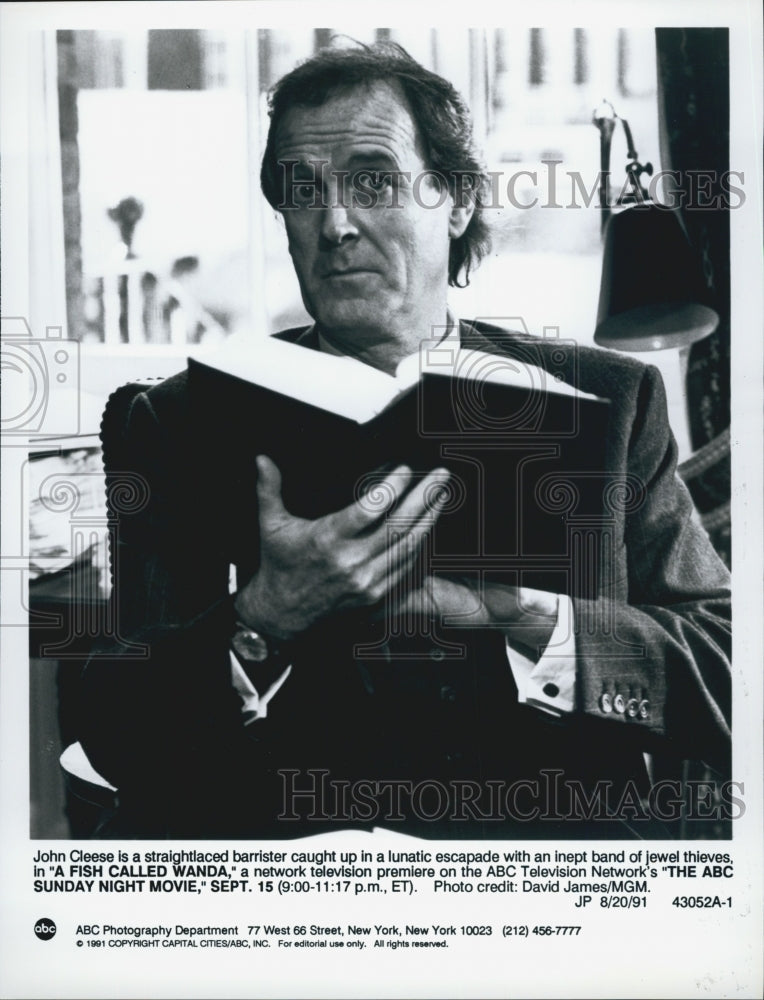 1991 Press Photo "A Fish Called Wanda" Film John Cleese Actor - Historic Images