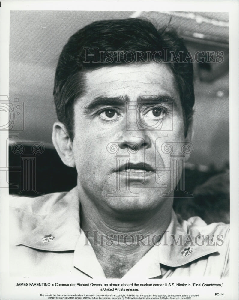 1980 Press Photo James Farentino in "Final Countdown" - Historic Images