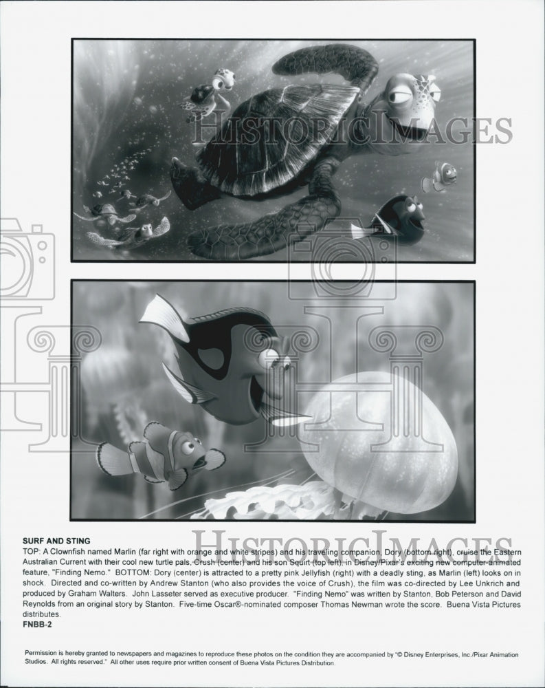 Press Photo Disney Pixar Animated Film "Finding Nemo" Dory - Historic Images