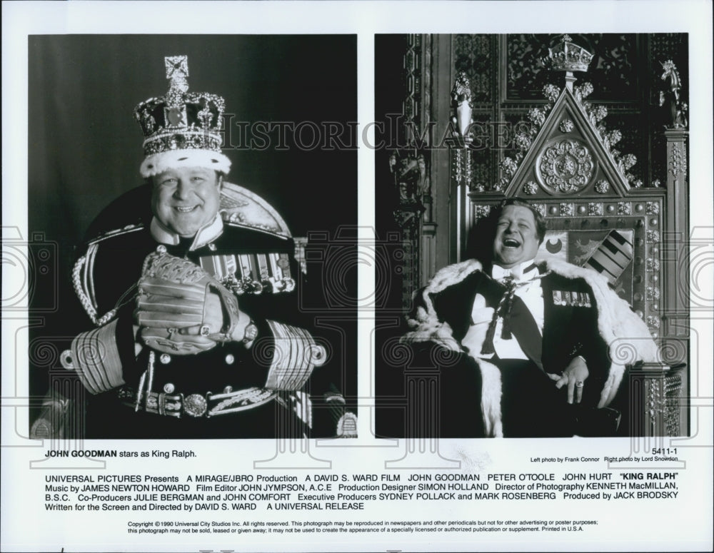 1990 Press Photo  &quot;King Ralph&quot; John Goodman stars - Historic Images