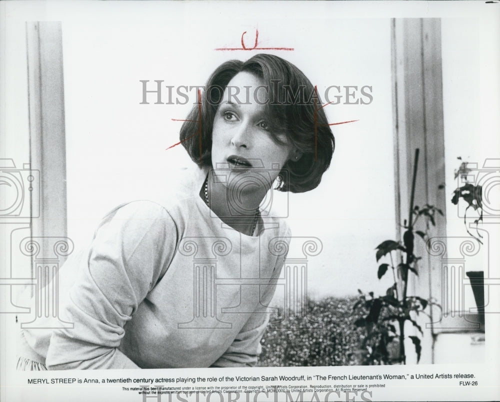 1981 Press Photo Meryl Streep in "The French Lieutenant's Woman" - Historic Images