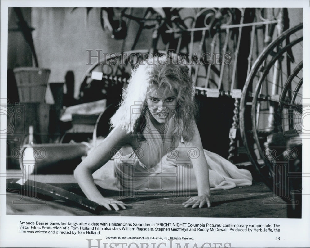 1985 Press Photo  &quot;Fright Night&quot; Amanda Bearsley - Historic Images