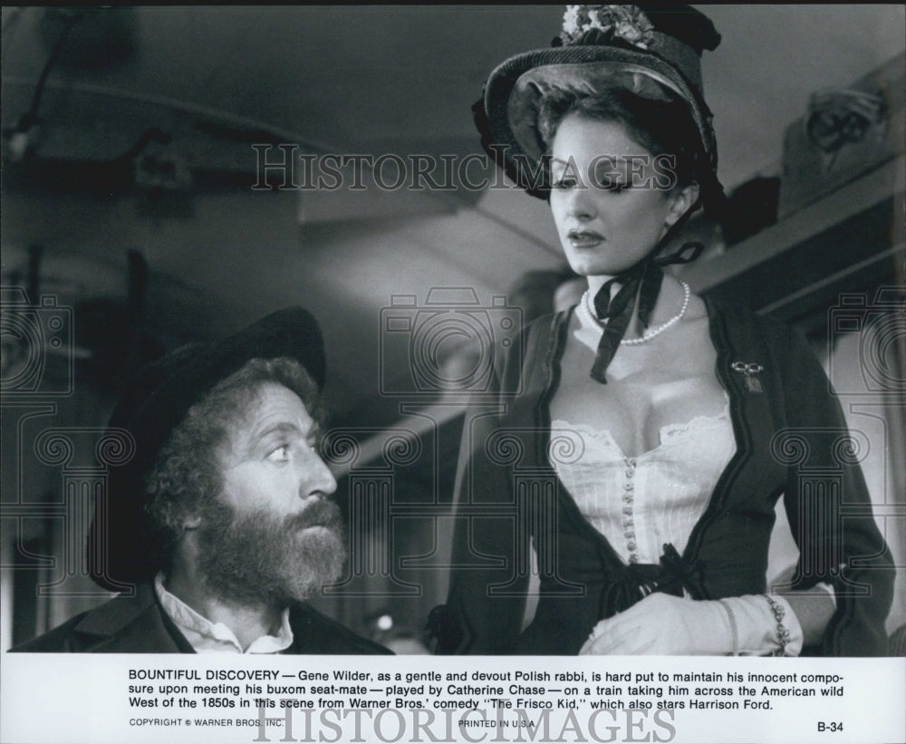 Press Photo Gene Wilder and Catherine Chase in &quot;The Frisco Kid&quot; - Historic Images