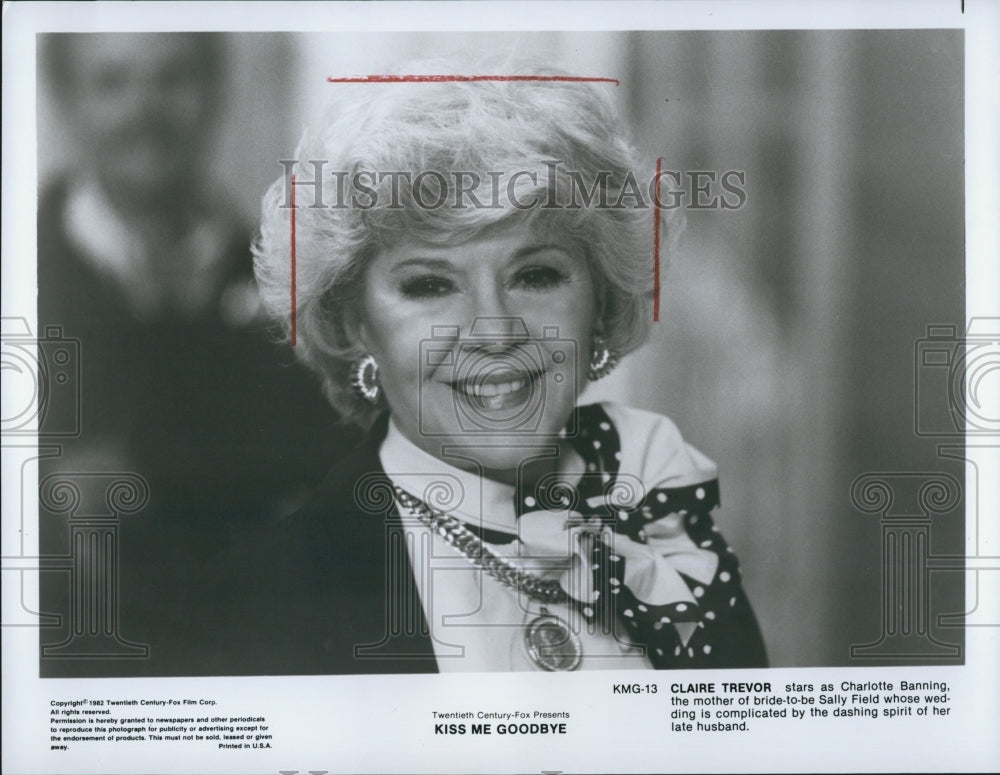 1982 Press Photo Claire Trevor in &quot;Kiss Me Goodbye&quot; - DFPG10357 - Historic Images