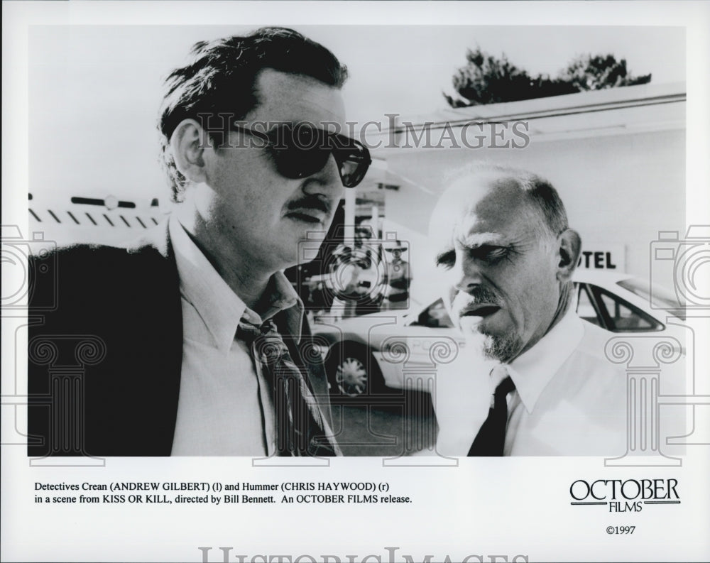 1997 Press Photo Andrew Gilbert and Chris Haywood in "Kiss or Kill" - DFPG10405 - Historic Images