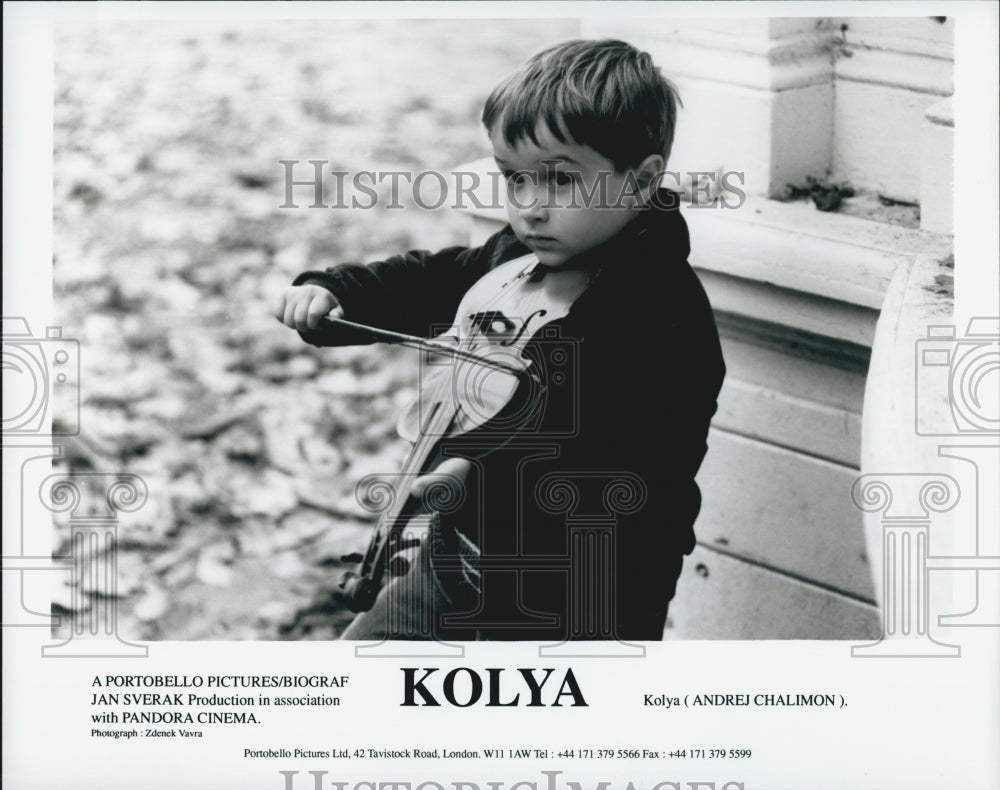 Press Photo Czech Actor Andrej Chalimon in&quot;Kolya&quot; - Historic Images