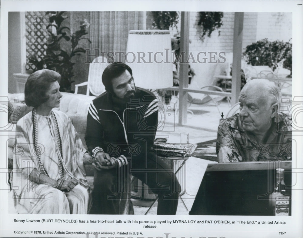1978 Press Photo Burt Reynolds and Carl Reiner in "The End" - Historic Images