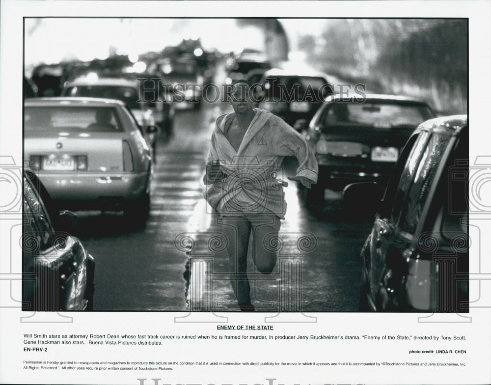 1998 Press Photo Will Smith in "Enemy of The State" - Historic Images