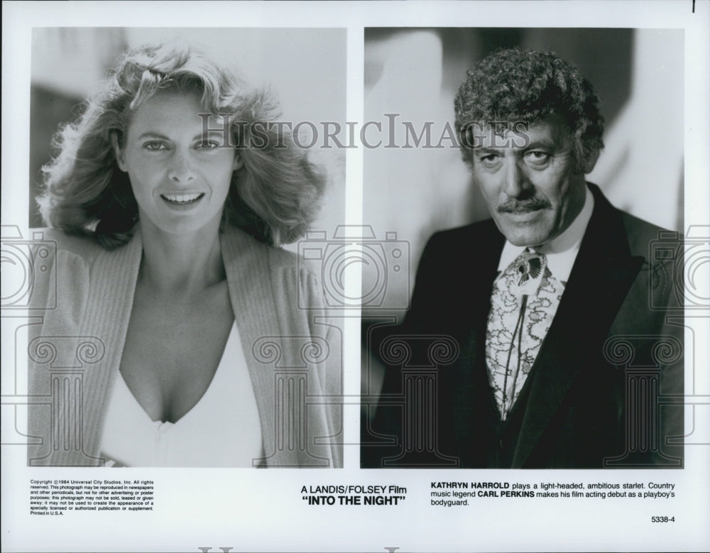 1984 Press Photo  &quot;Into The Night&quot;Kathryn Harrold &amp; Carl Perkins - Historic Images