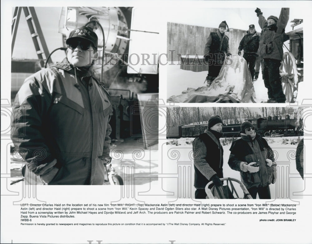 1994 Press Photo  "Iron Will" Makenzie Astin, Director Charles Haid - Historic Images