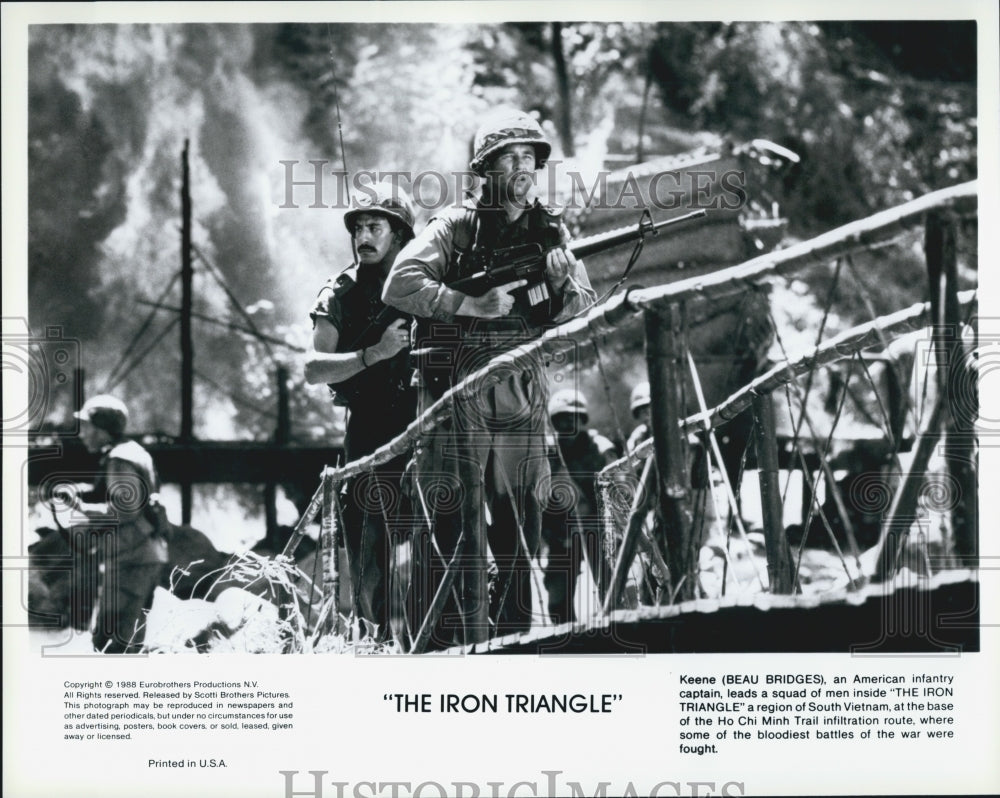1988 Press Photo "The Iron Triangle" Beau Bridges, - Historic Images