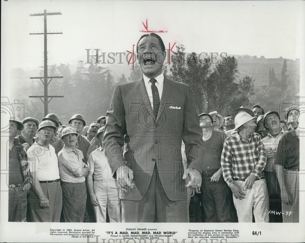 1963 Press Photo Actor In Movie &quot;It&#39;s A Mad, Mad, Mad, Mad World&quot; - Historic Images