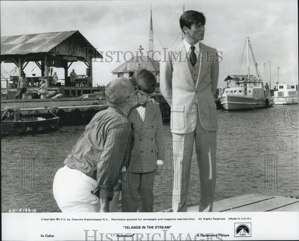 1976 Press Photo George C. Scott, Brad Savage in "Islands in the Stream" - Historic Images