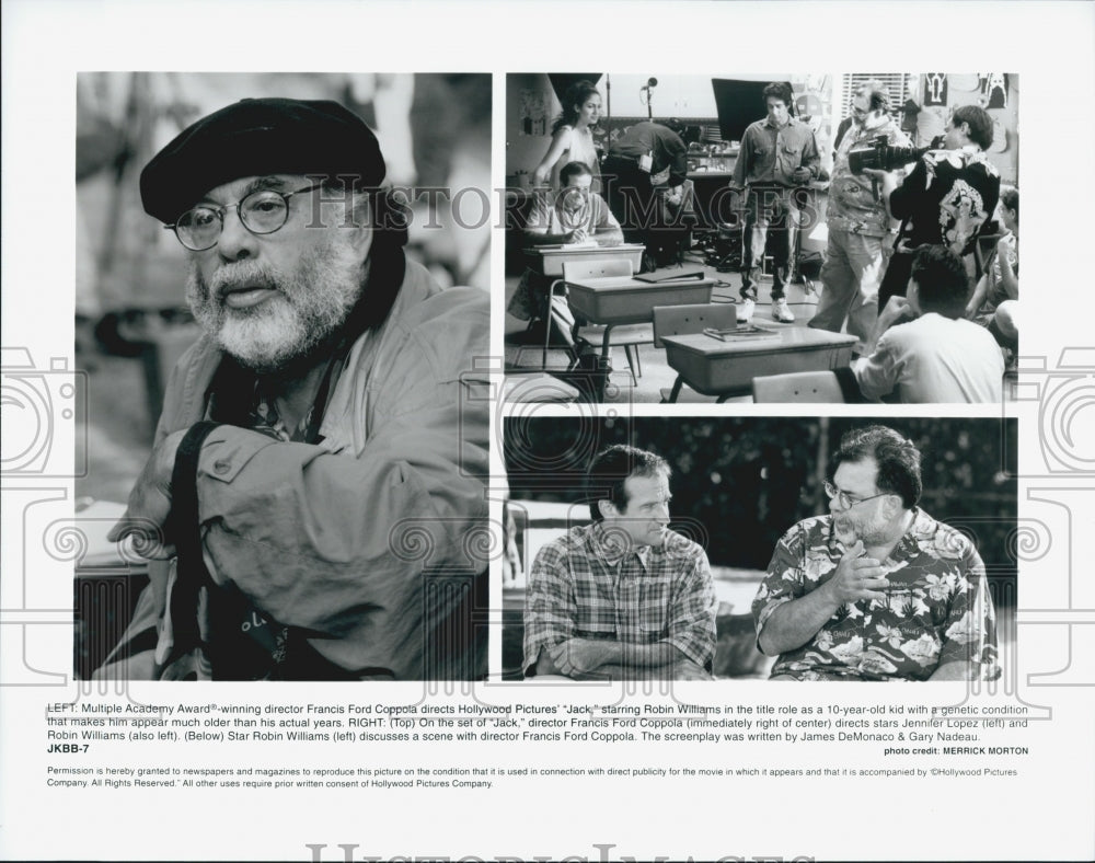 1996 Press Photo director Francis Ford Coppola on set of "Jack" - Historic Images
