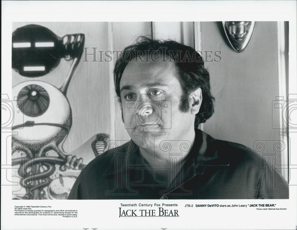 1993 Press Photo Actor Danny DeVito Starring In Drama Film &quot;Jack The Bear&quot; - Historic Images