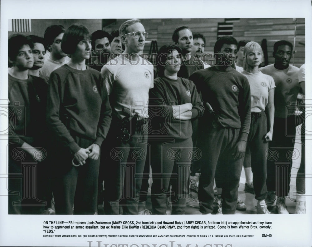 1988 Press Photo Mary Gross & Larry Cedar Star In Feds - Historic Images