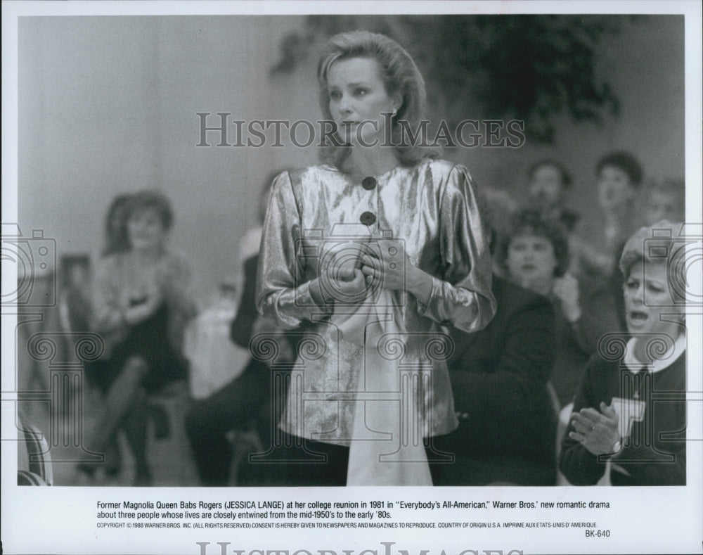 1983 Press Photo Jessica Lange in &quot;Everybody&#39;s All-American&quot; - Historic Images