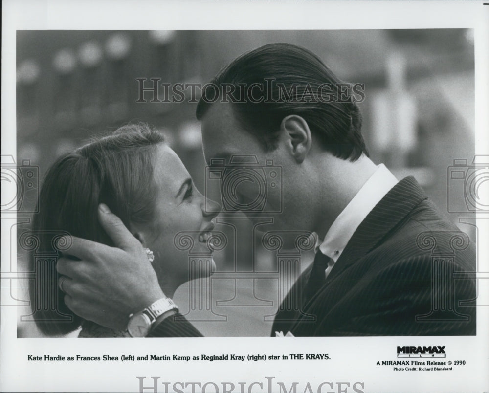 1990 Press Photo Kate Hardie & Martin Kemp Star In The Krays - Historic Images