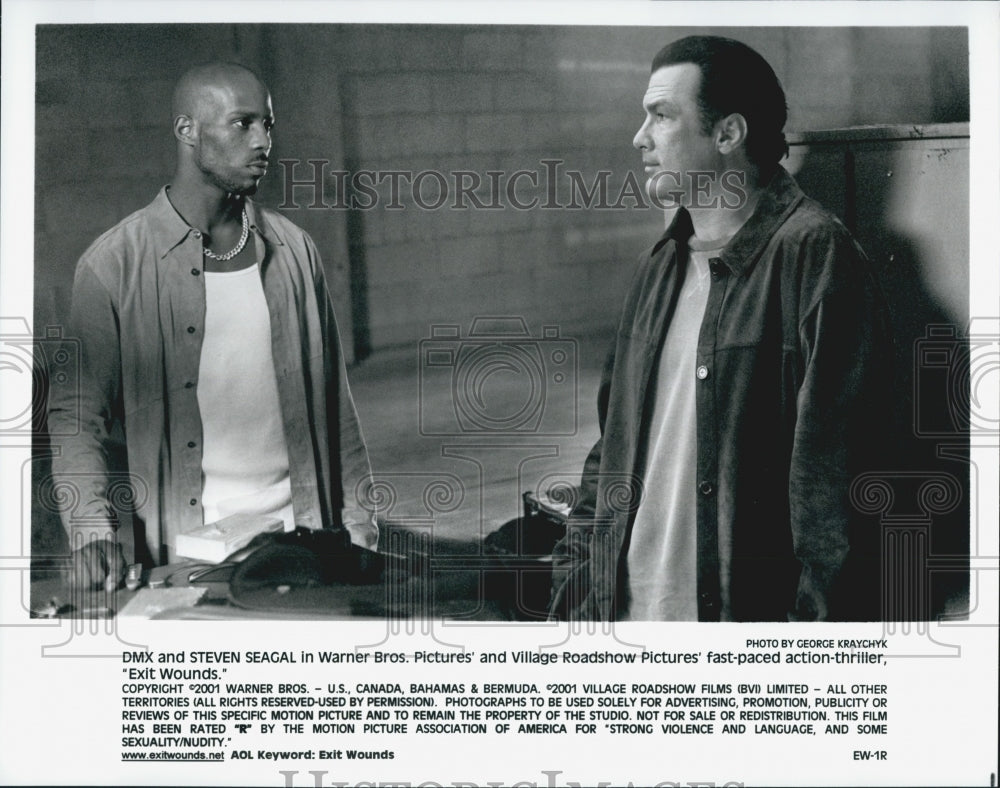 2001 Press Photo DMX and Steven Seagal in "Exit Wounds" - DFPG12321 - Historic Images