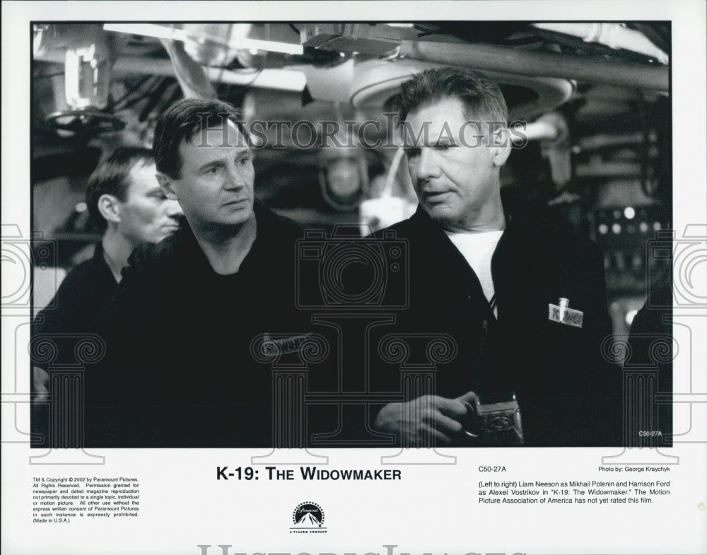 2002 Liam Neeson and Harrison Ford in &quot;K-19: The Widowmaker&quot;-Historic Images