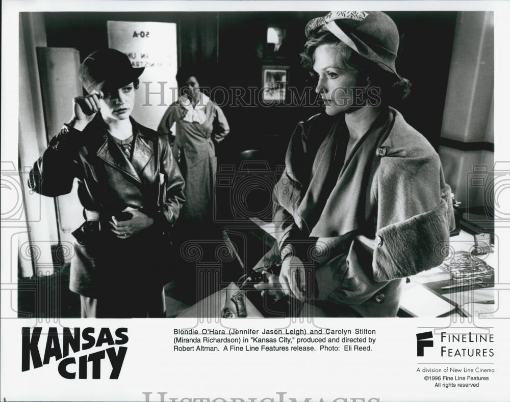 1996 Press Photo "Kansas City' Jennifer Jason Leigh,Miranda Richardson - Historic Images