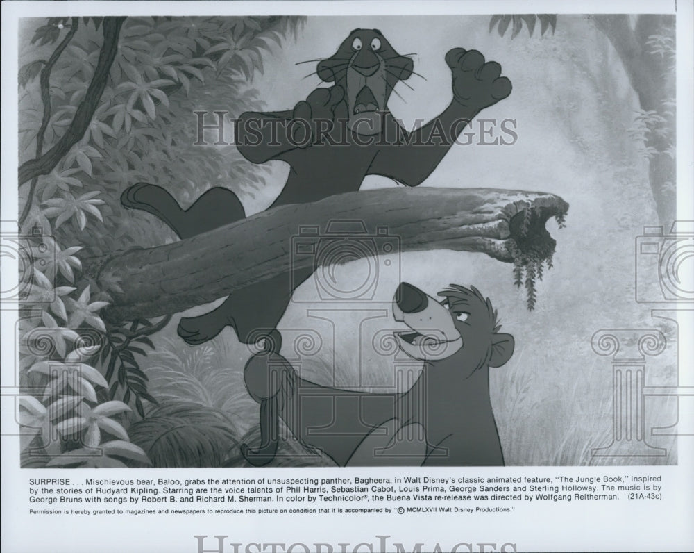 1968 Press Photo Walt Disney's Classic "The Jungle Book" - Historic Images