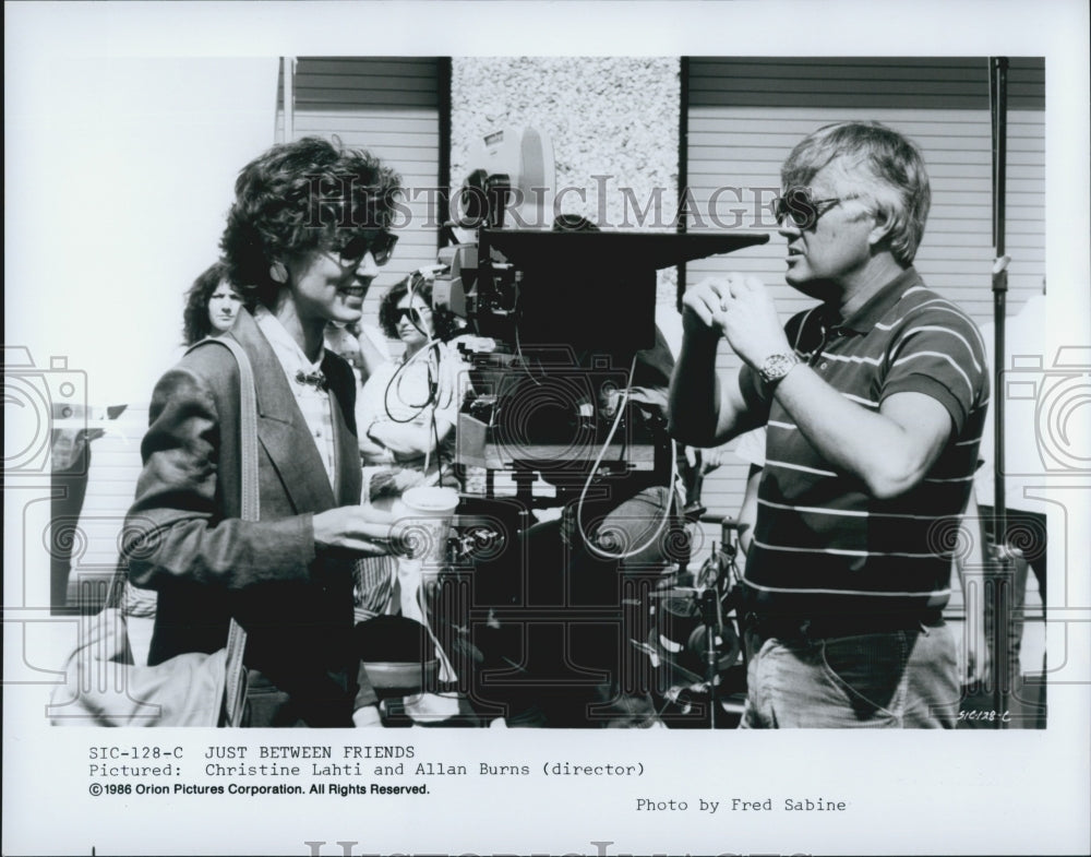 1986 Press Photo Christine Lahti, Allan Burns "Just Between Friends" - Historic Images