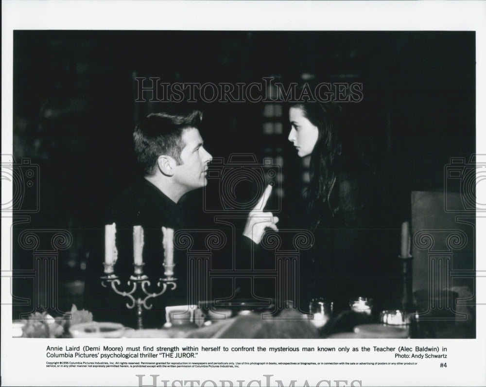 1996 Press Photo Demi Moore, Alec Baldwin "The Juror" - Historic Images