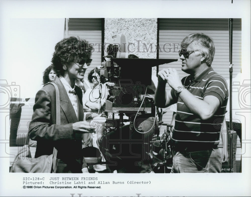 1986 Press Photo Christine Lahti, Allan Burns "Just Between Friends" - Historic Images