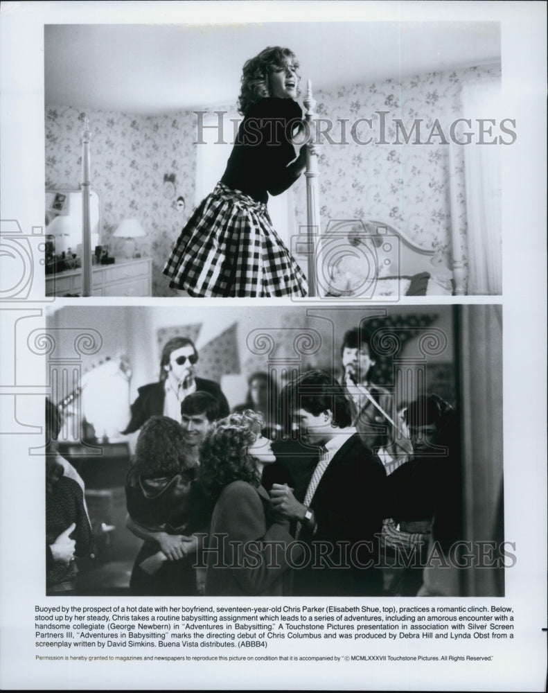 1987 Press Photo Elisabeth Shue in "Adventures in Babysitting" - Historic Images