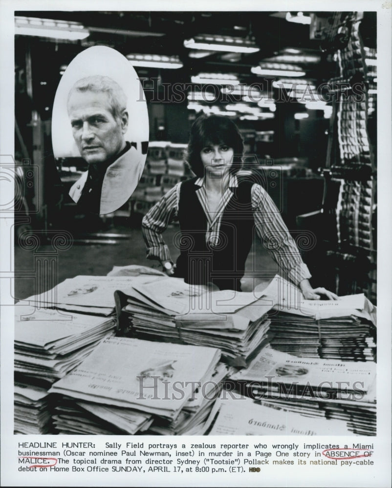 1981 Press Photo Sally Field and Paul Newman in "Absence of Malice" - Historic Images